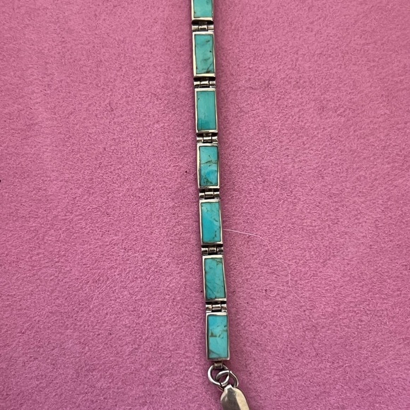 ✨Vintage ✨ Turquoise Bracelet - Stamped 925 Sterling Silver - Picture 5 of 6